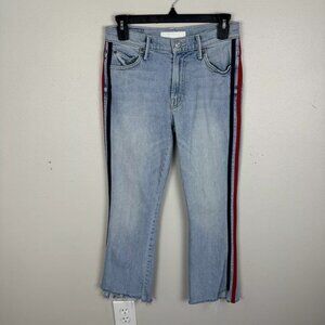 MOTHER Jeans The Insider Crop Step Fray Womens Size 25 Thanks Again Racer